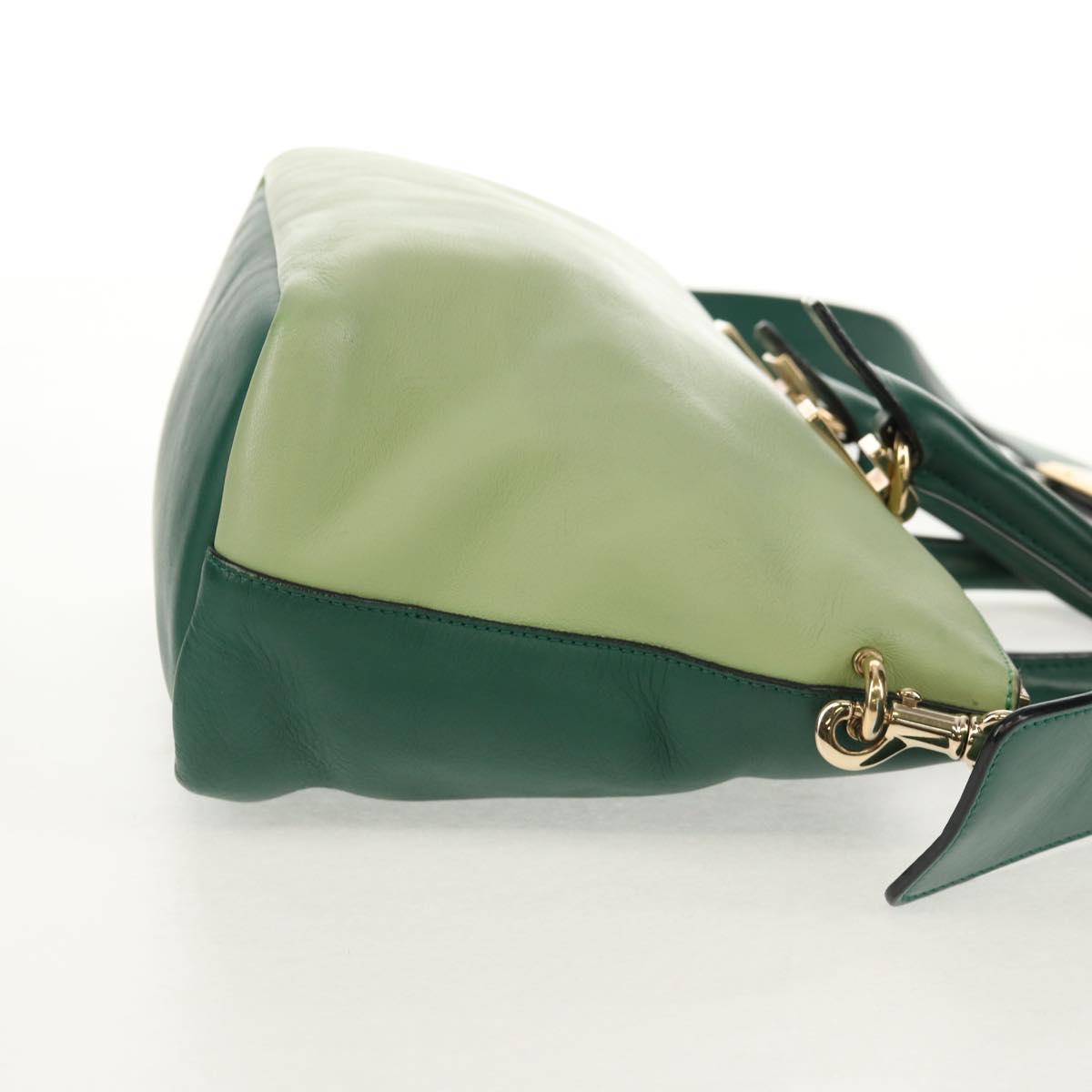 Chloe Bailey Hand Bag Leather 2way Green Auth BA6835