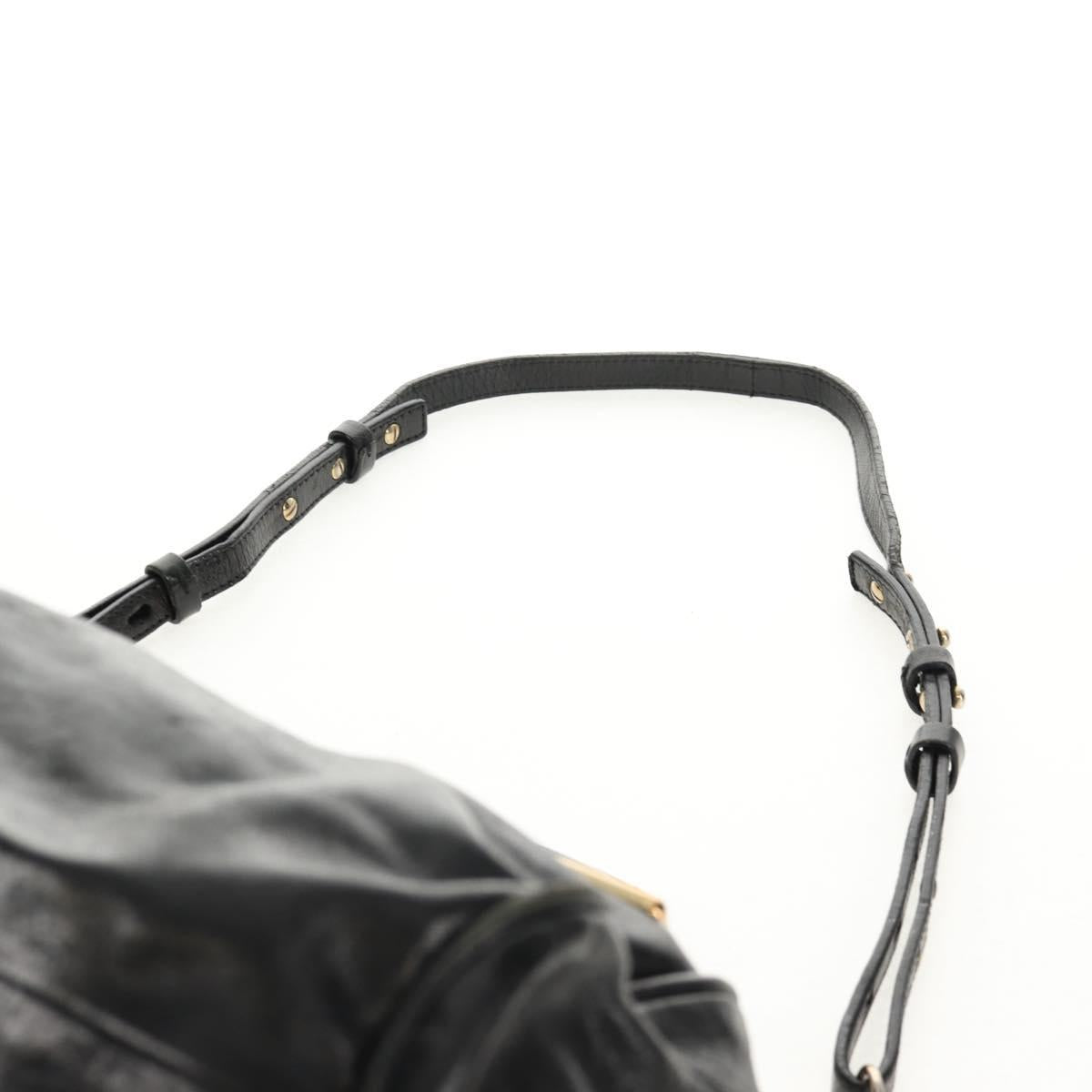 Chloe Etel Hand Bag Leather 2way Black Auth BA6837