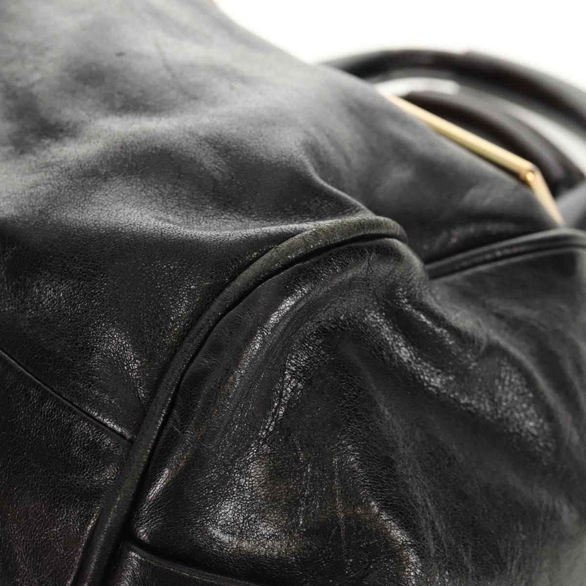 Chloe Etel Hand Bag Leather 2way Black Auth BA6837