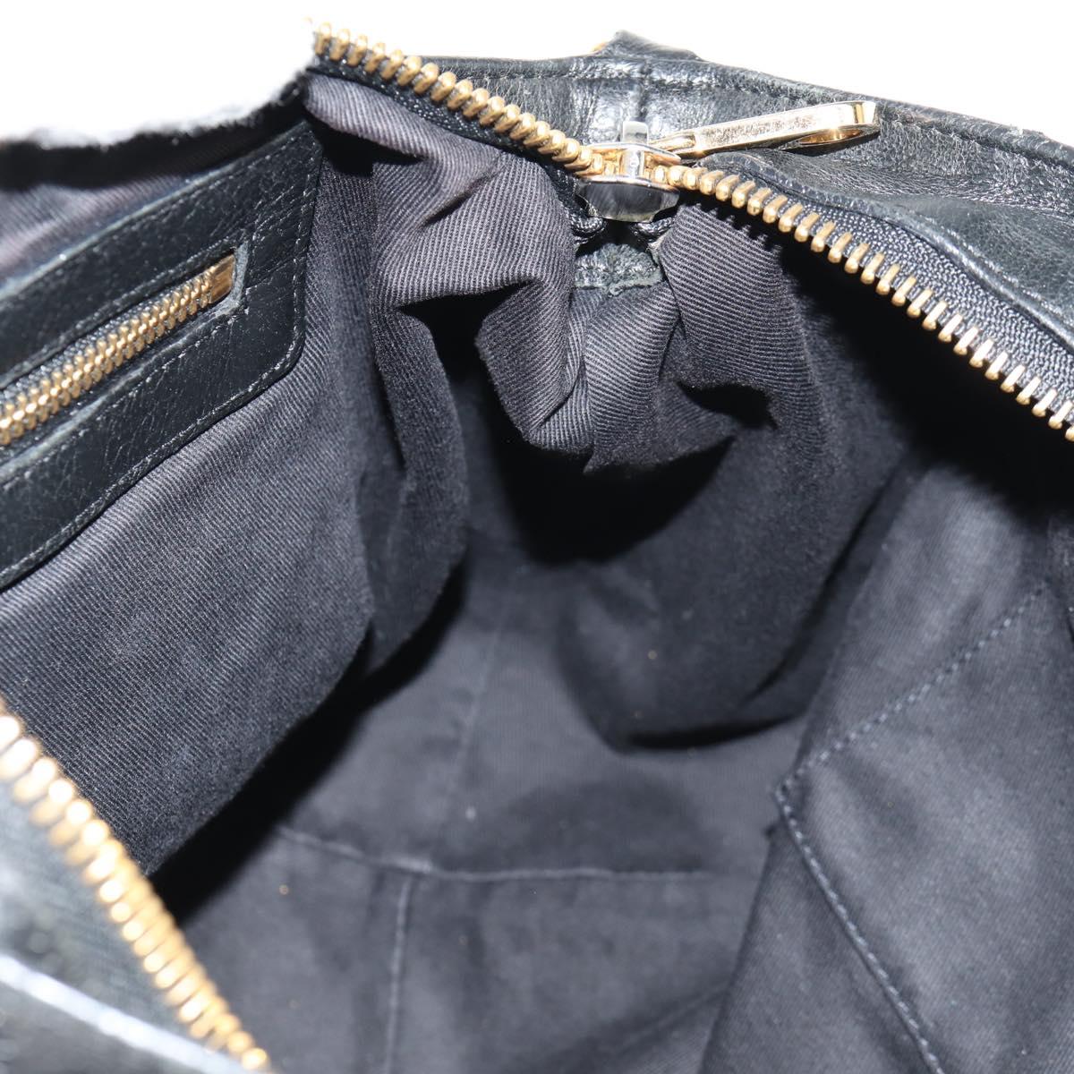 Chloe Etel Hand Bag Leather 2way Black Auth BA6838