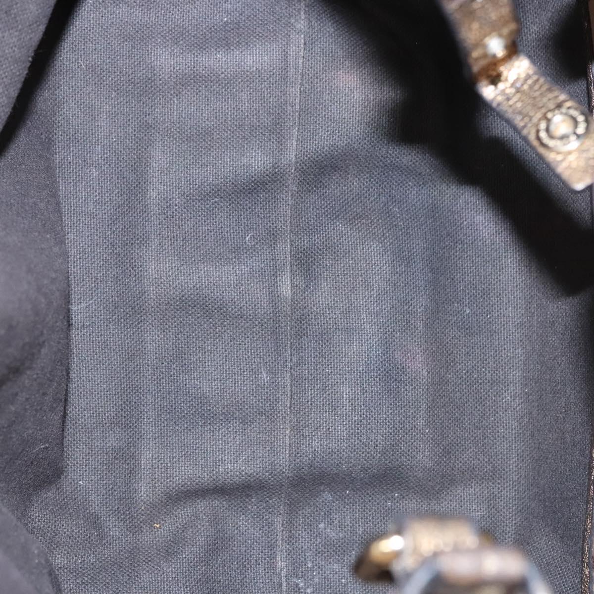 BURBERRY Nova Check Shoulder Bag PVC Beige Brown gold Auth BA684