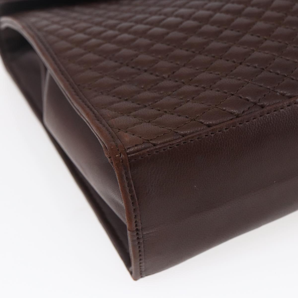 BALLY Hand Bag Leather Brown Auth BA6842