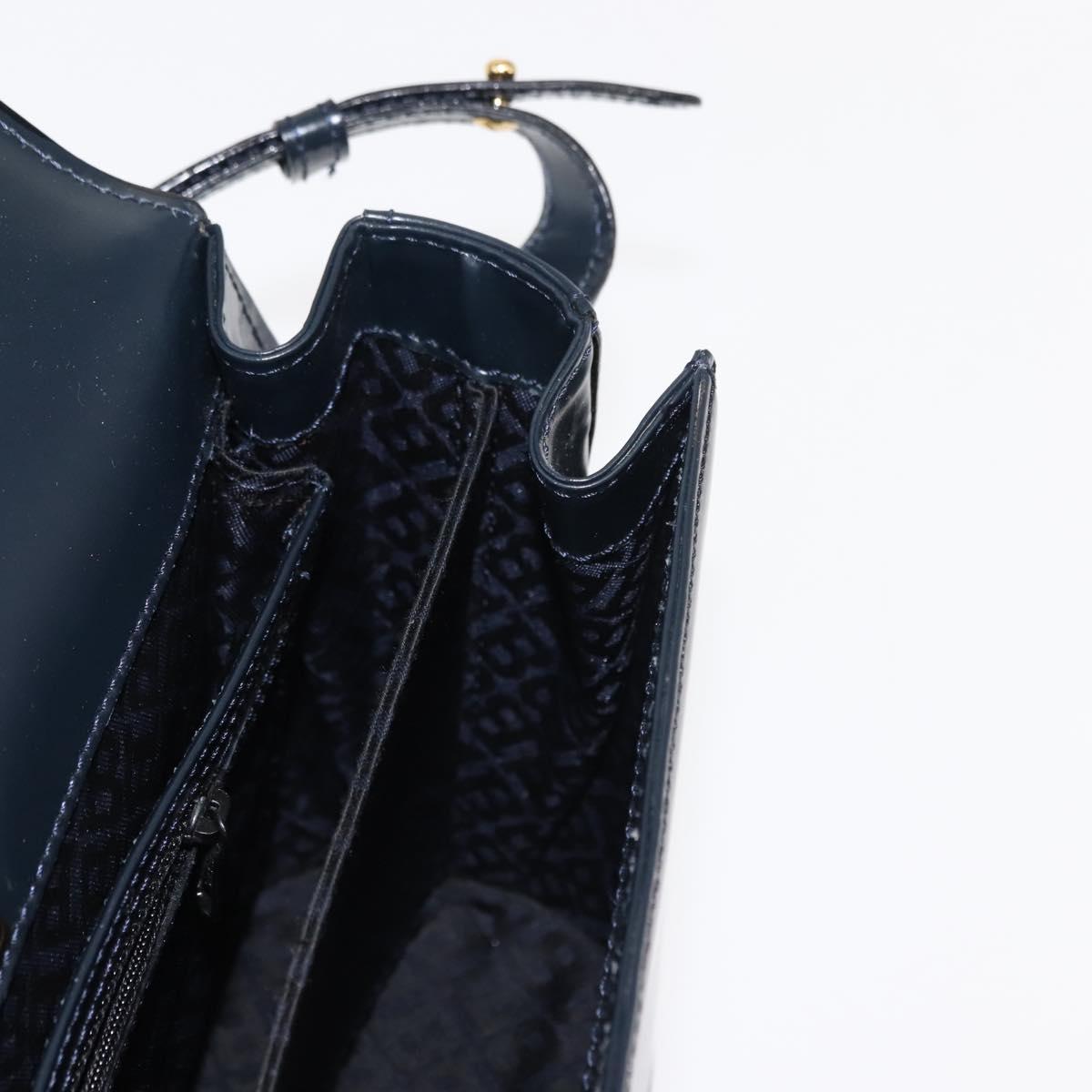 BALLY Shoulder Bag Leather Navy Auth BA6844
