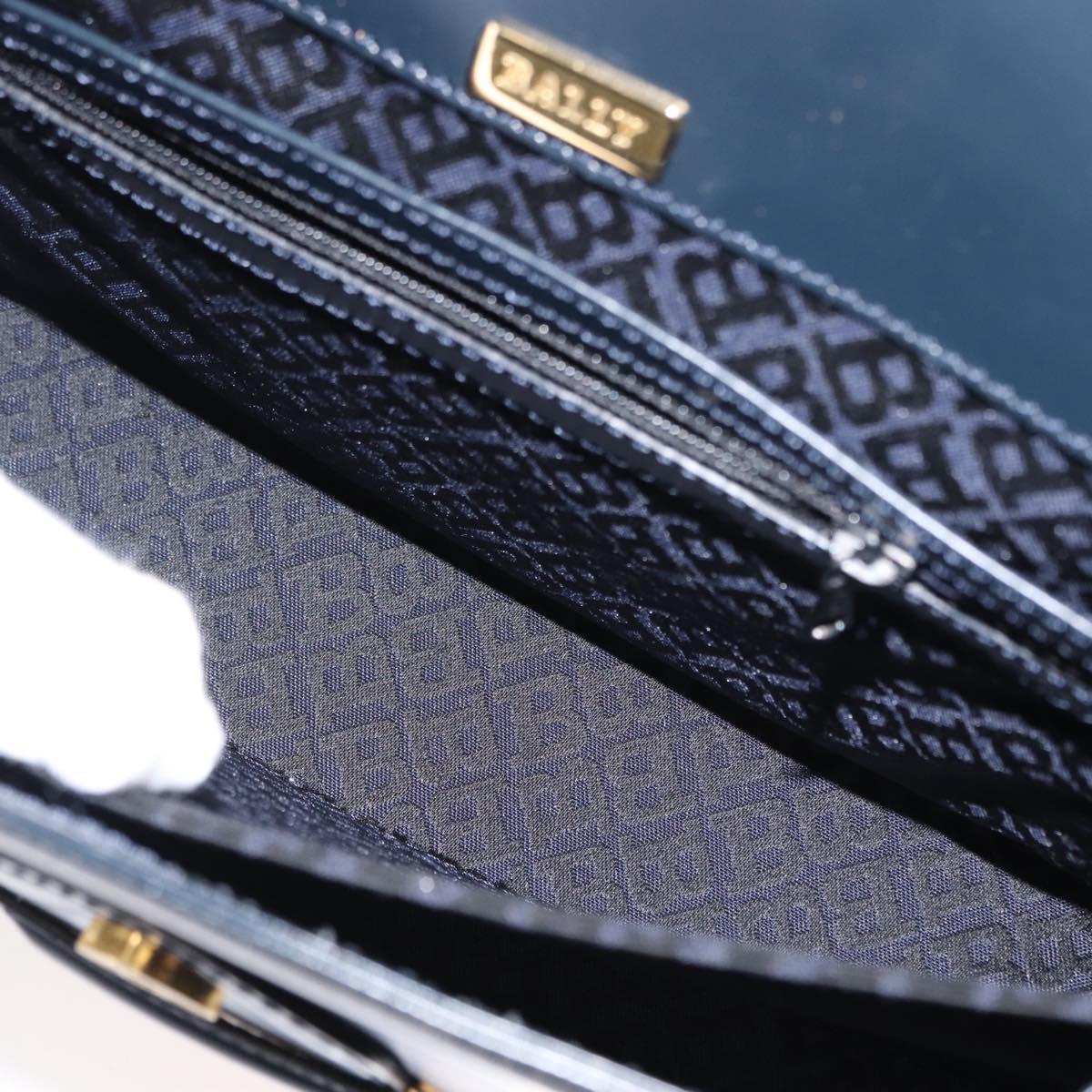 BALLY Shoulder Bag Leather Navy Auth BA6844