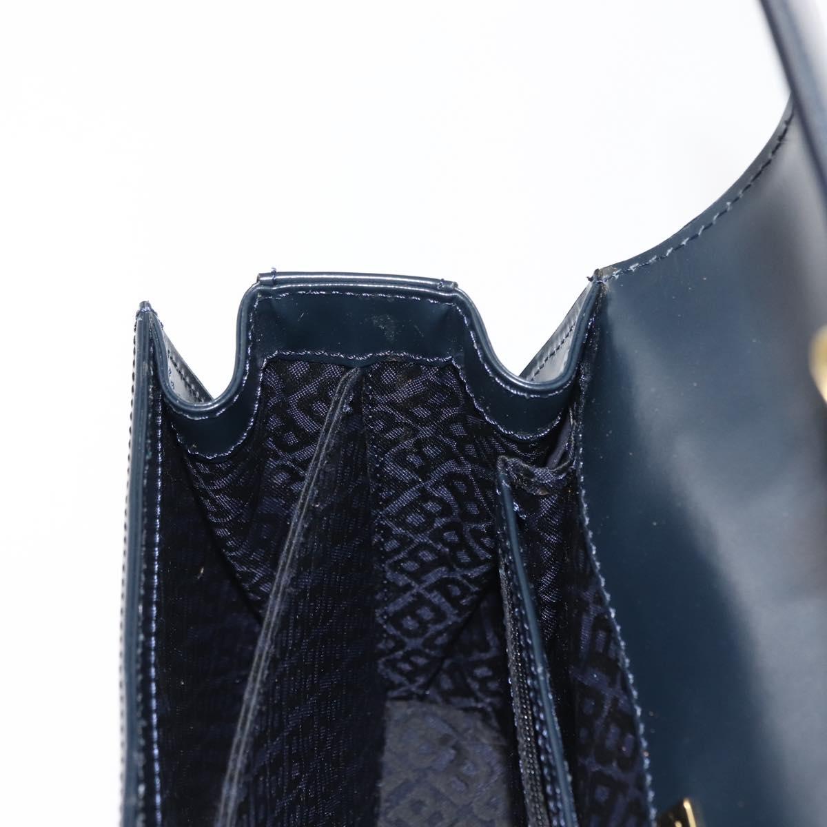 BALLY Shoulder Bag Leather Navy Auth BA6844