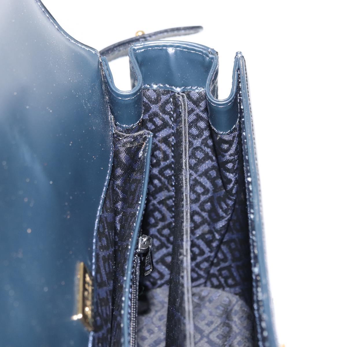 BALLY Shoulder Bag Leather Navy Auth BA6844