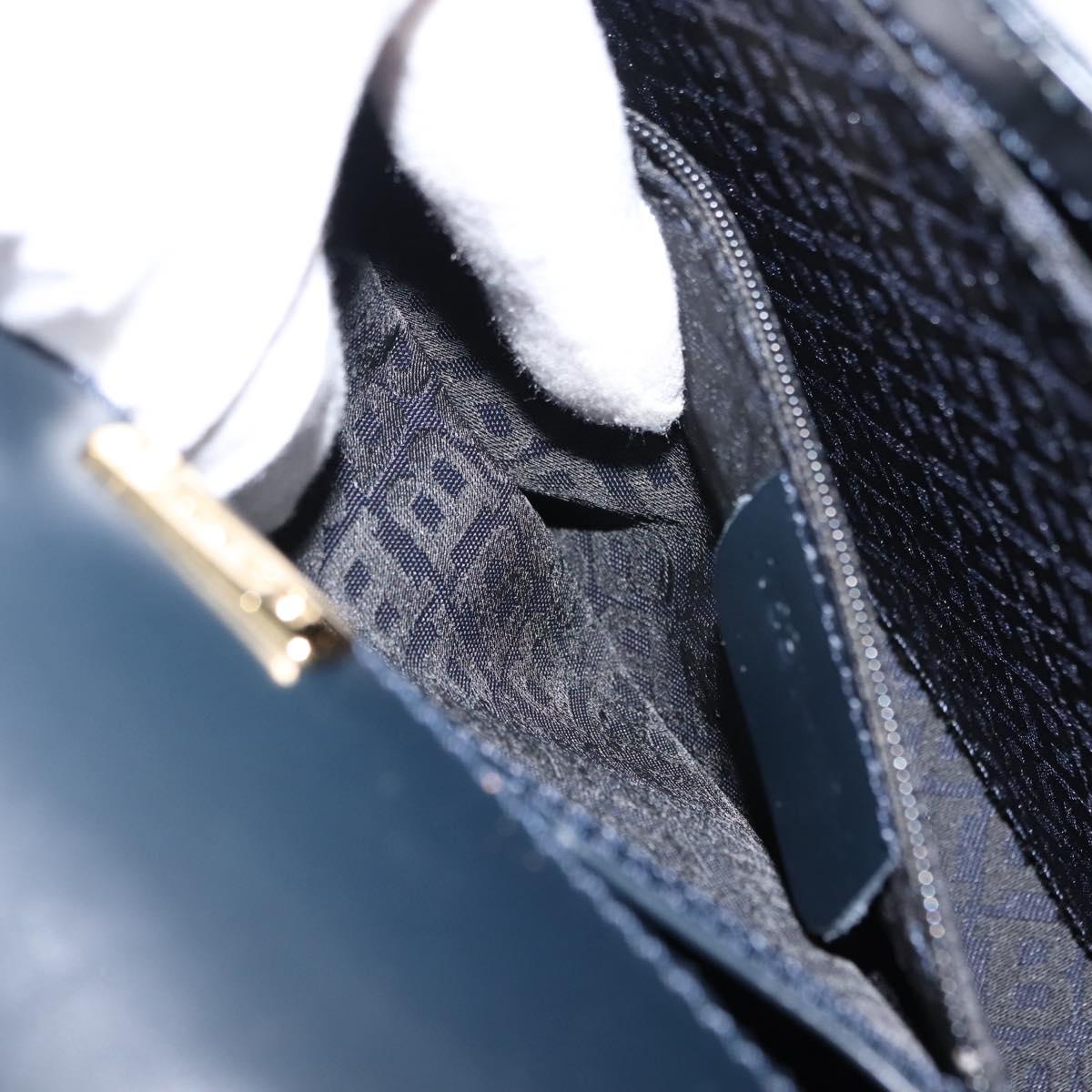 BALLY Shoulder Bag Leather Navy Auth BA6844