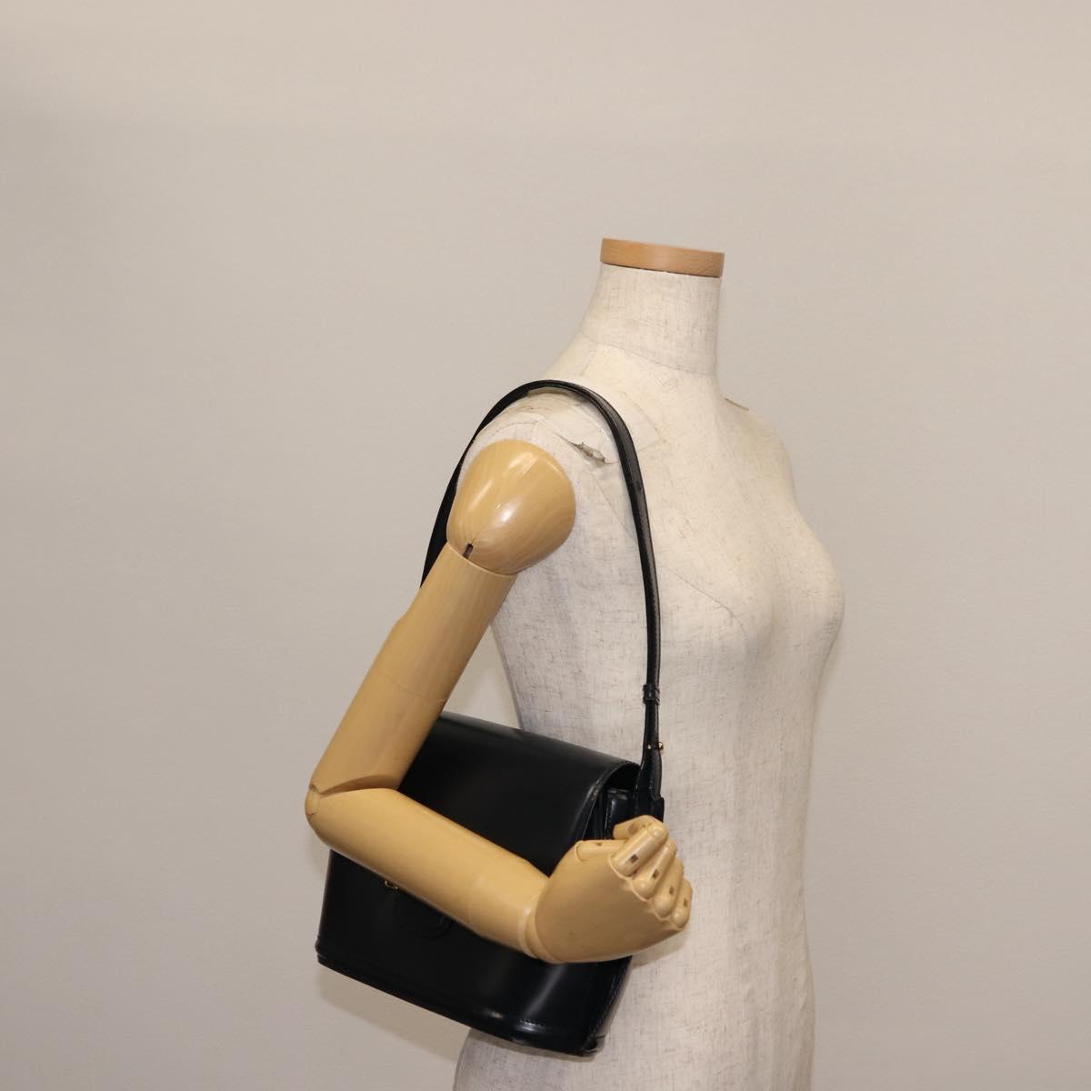 BALLY Shoulder Bag Leather Navy Auth BA6844
