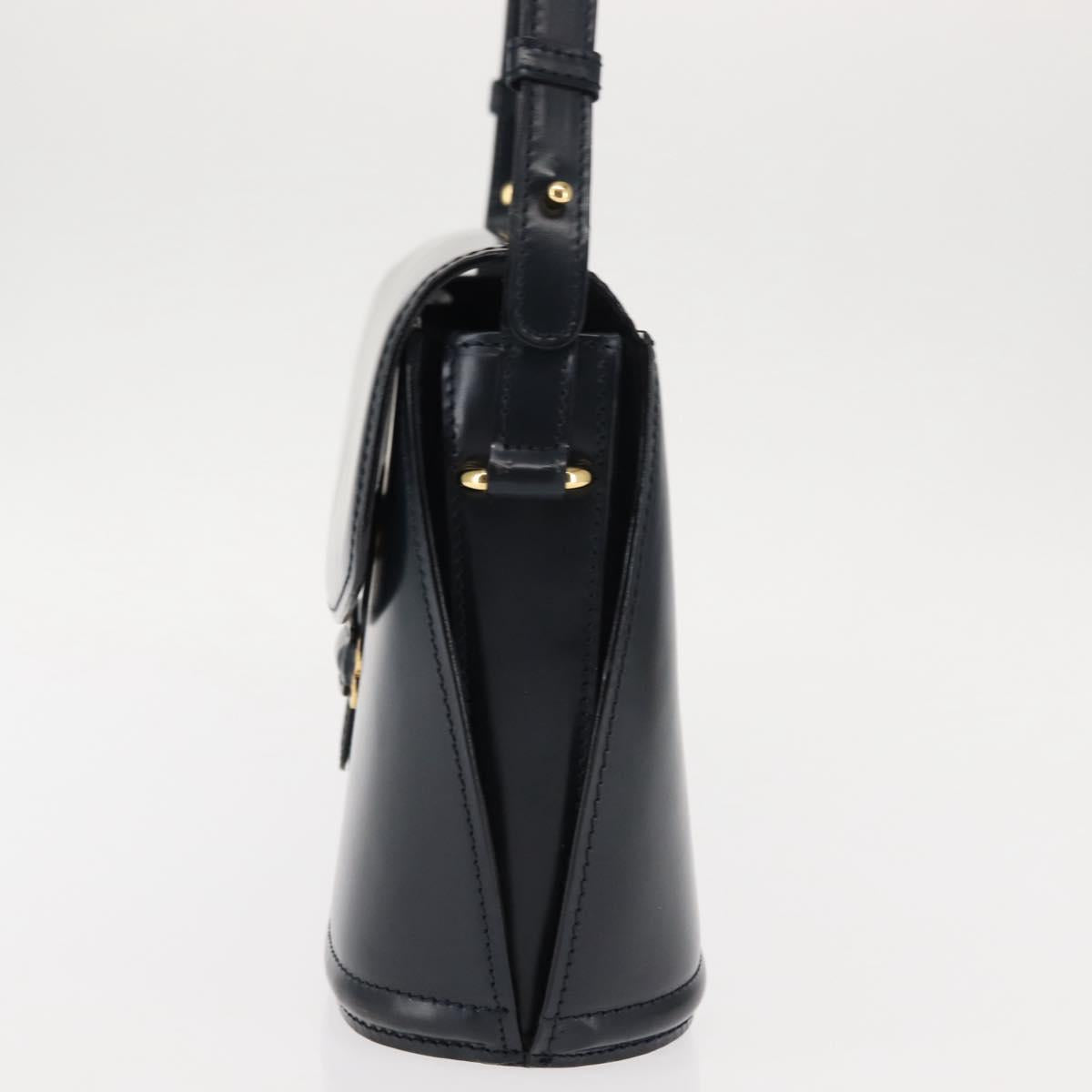 BALLY Shoulder Bag Leather Navy Auth BA6844