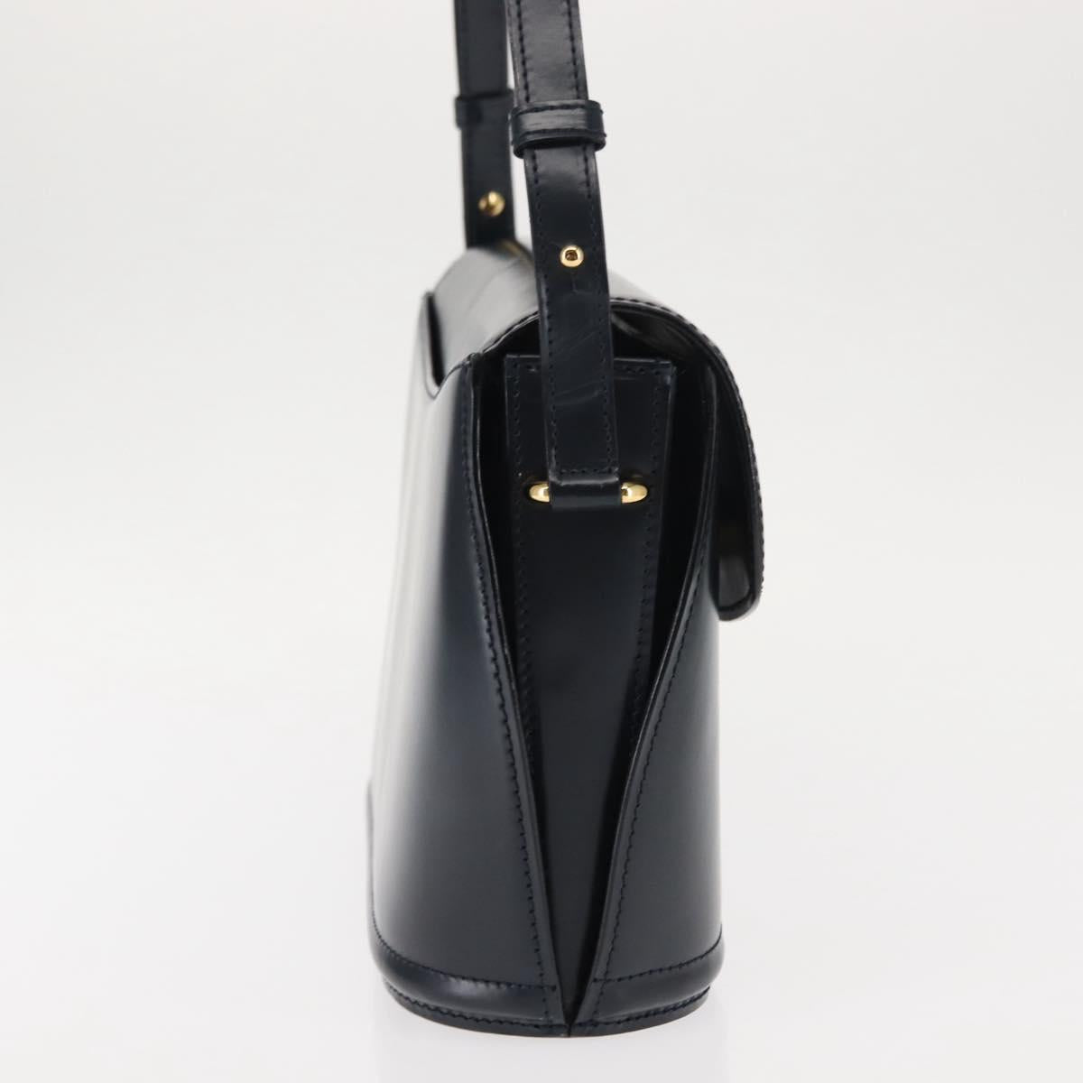 BALLY Shoulder Bag Leather Navy Auth BA6844