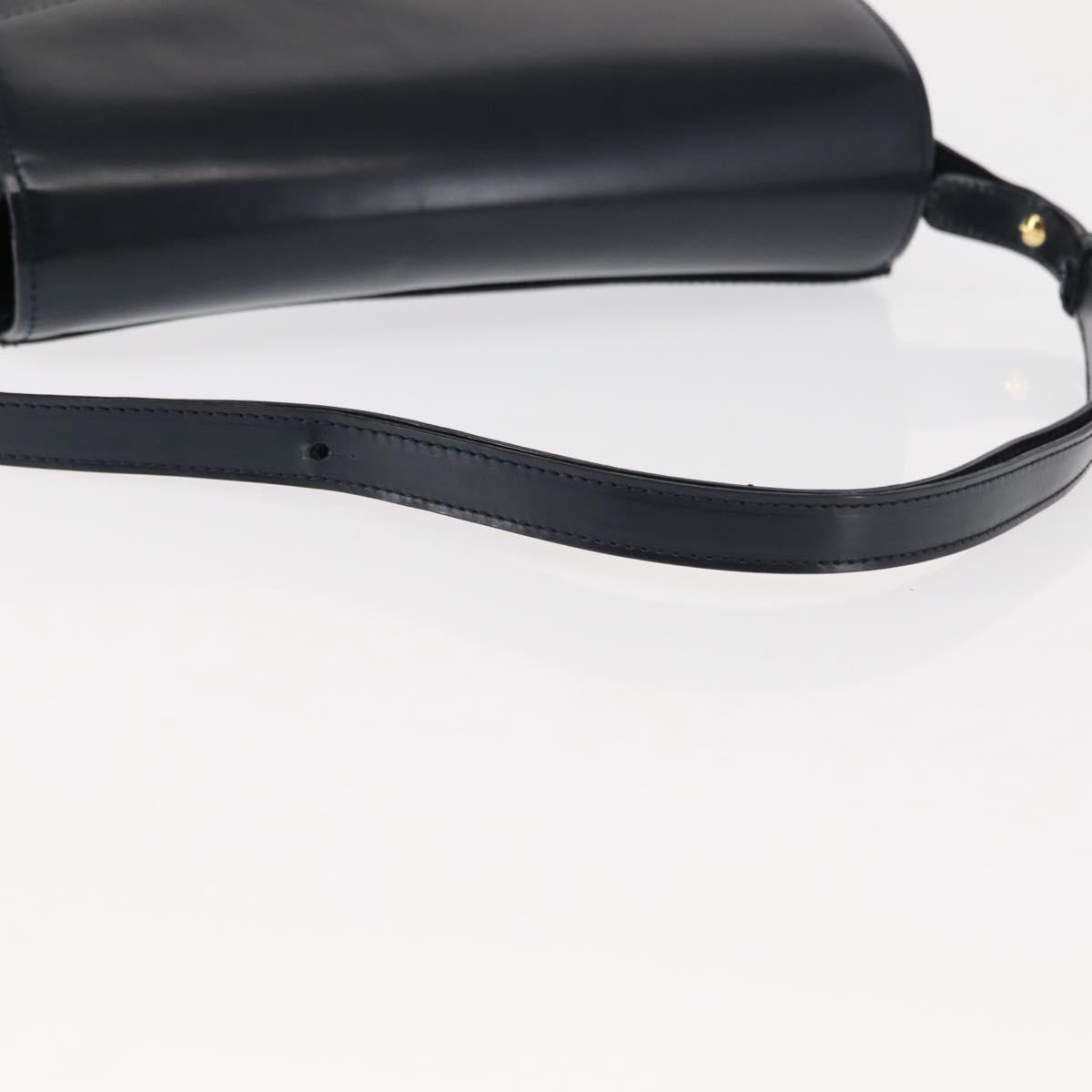 BALLY Shoulder Bag Leather Navy Auth BA6844