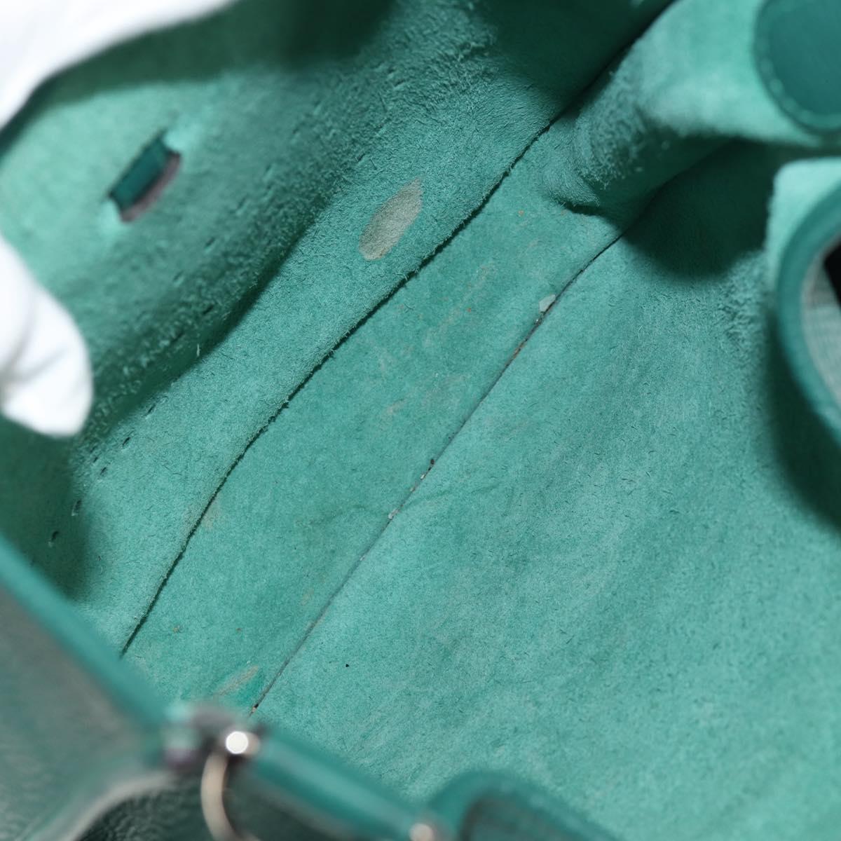 HERMES Evelyn 3 PM Shoulder Bag Taurillon Clemence Green Auth BA6847A