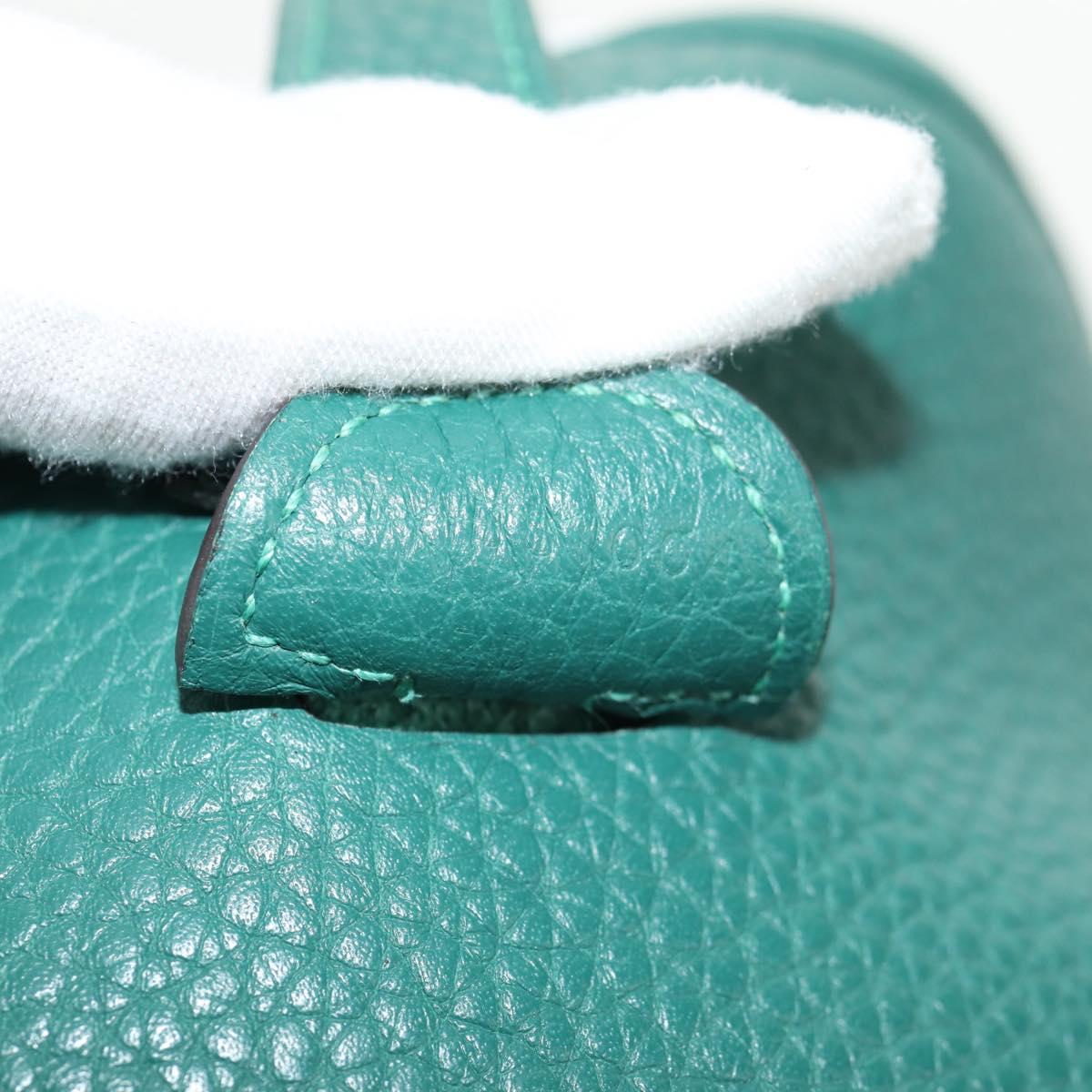 HERMES Evelyn 3 PM Shoulder Bag Taurillon Clemence Green Auth BA6847A