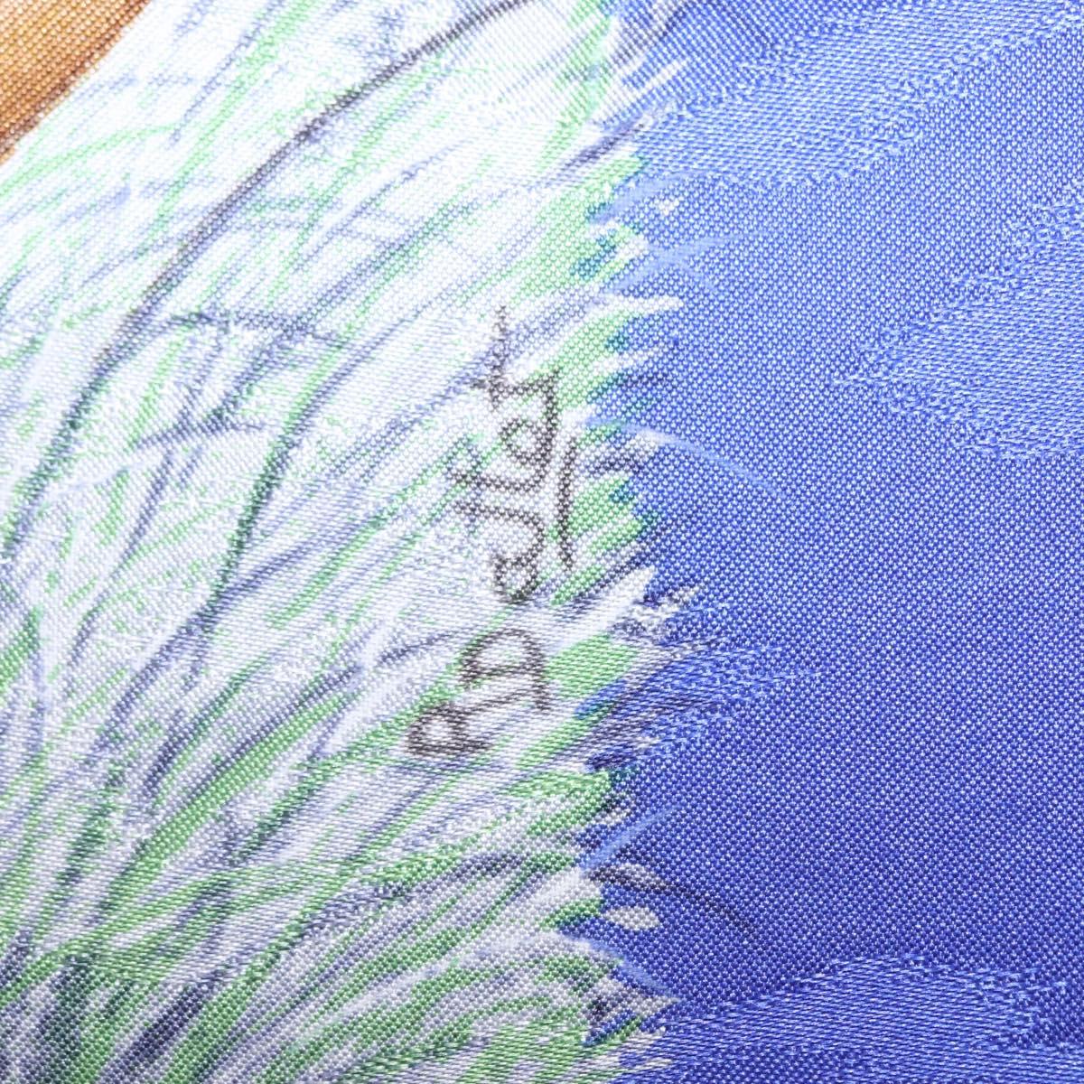 HERMES Carre 90 Scarf ""kenya"" Silk Blue Auth BA6850