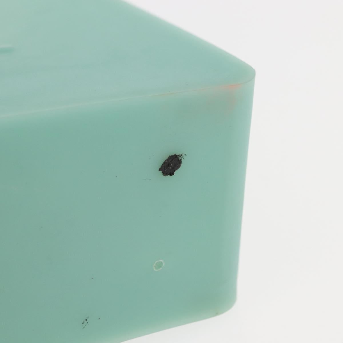 CHANEL Tote Bag rubber Turquoise Blue CC Auth BA6869