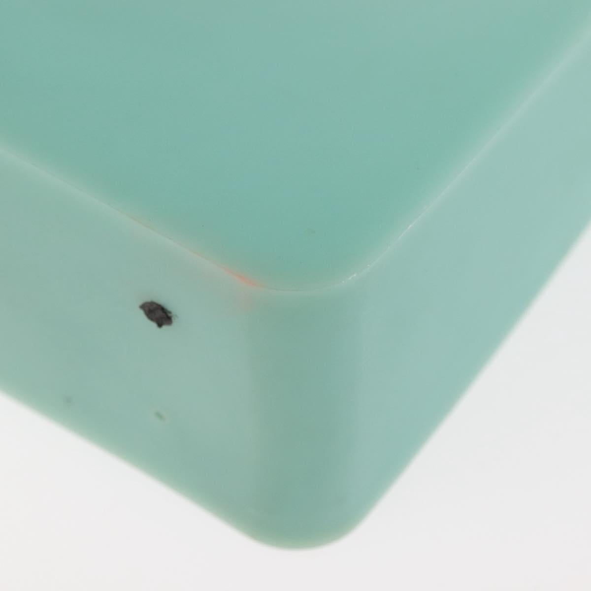 CHANEL Tote Bag rubber Turquoise Blue CC Auth BA6869