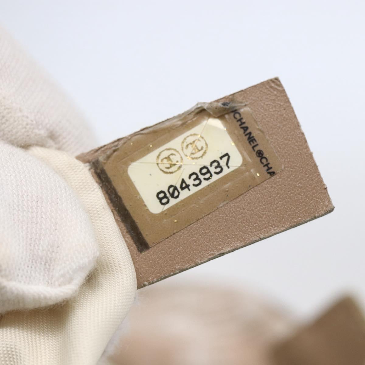 CHANEL New Travel Line Tote Bag Nylon Beige Gold CC Auth BA6873