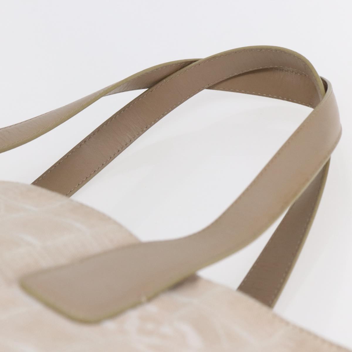 CHANEL New Travel Line Tote Bag Nylon Beige Gold CC Auth BA6873