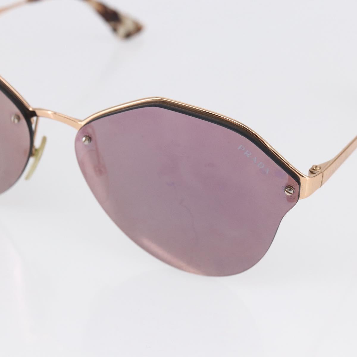 PRADA Sunglasses metal plastic Purple Champagne Gold Auth BA6880