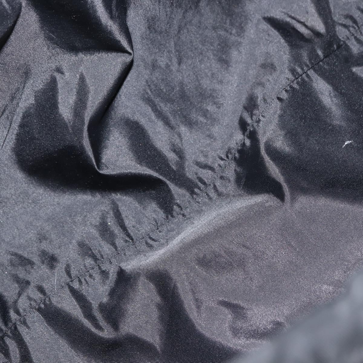 CELINE Tote Bag Nylon Enamel 2way Black Gold Auth BA6881