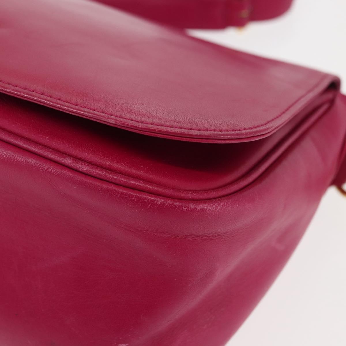 VALENTINO Shoulder Bag Leather Pink Auth BA6886