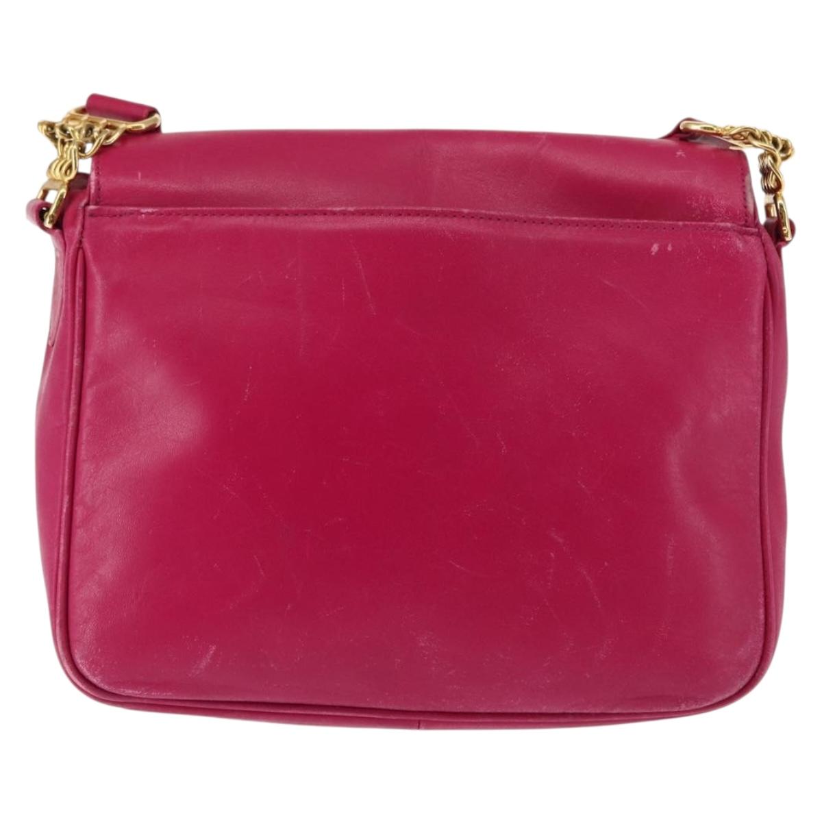 VALENTINO Shoulder Bag Leather Pink Auth BA6886