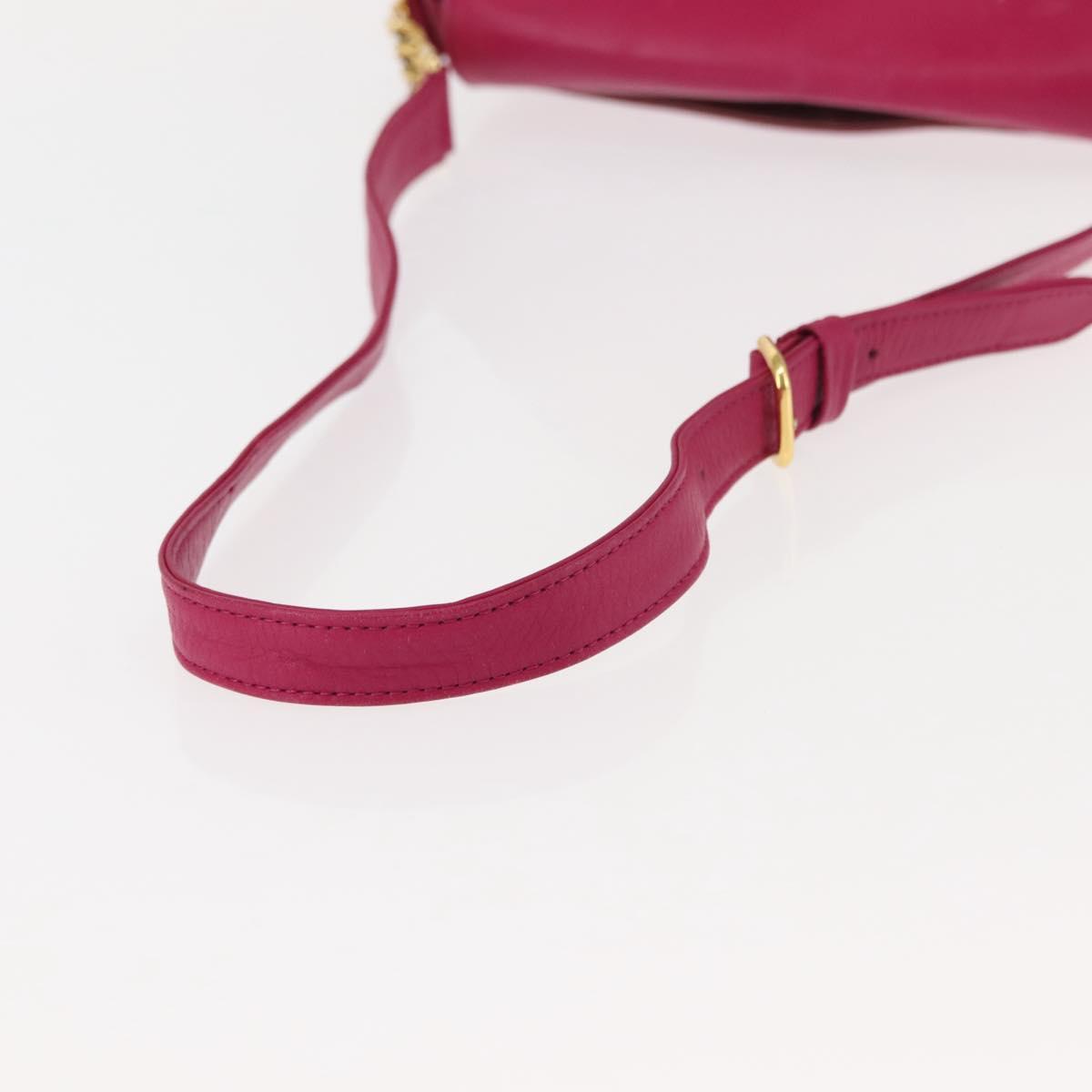 VALENTINO Shoulder Bag Leather Pink Auth BA6886