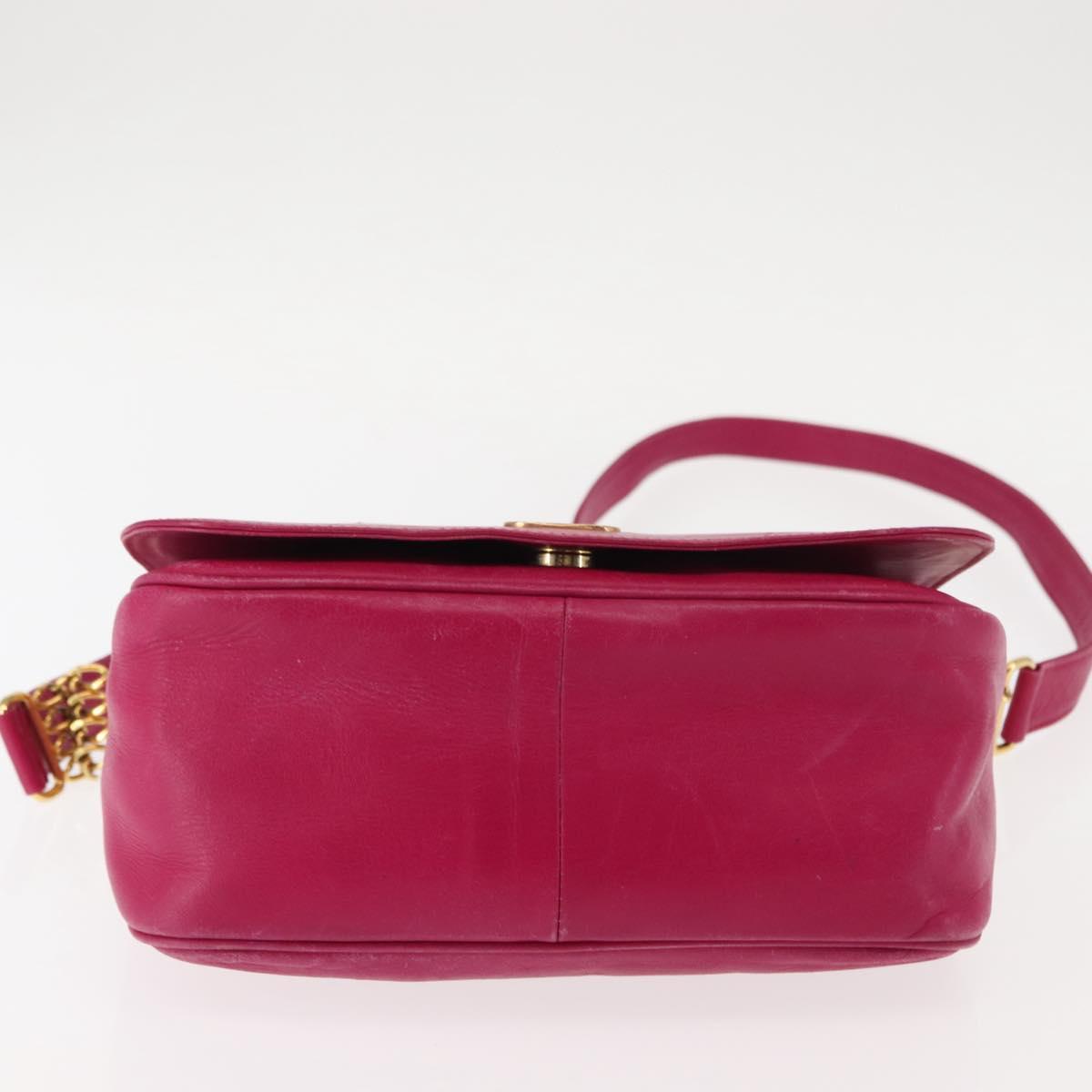 VALENTINO Shoulder Bag Leather Pink Auth BA6886