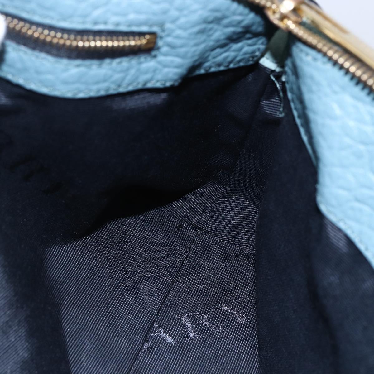 BURBERRY Shoulder Bag Leather Blue Auth BA6891