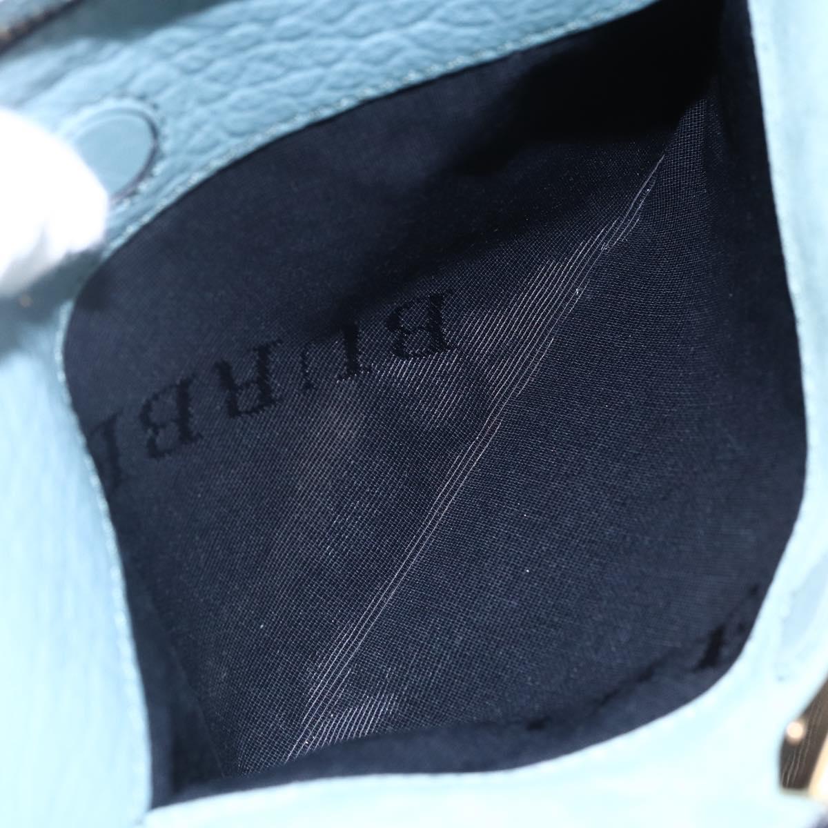 BURBERRY Shoulder Bag Leather Blue Auth BA6891