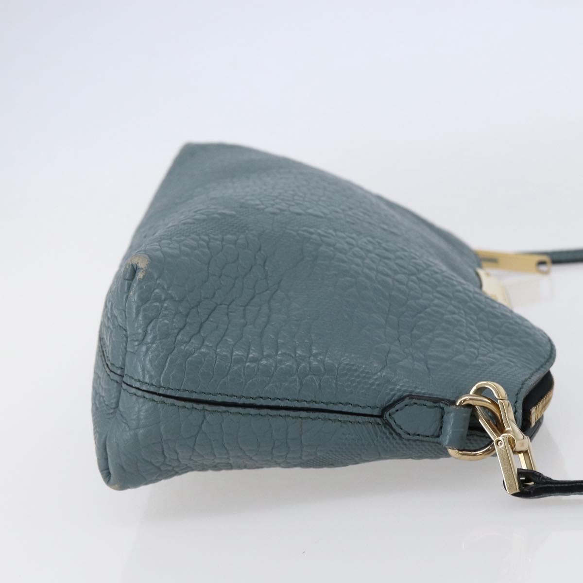 BURBERRY Shoulder Bag Leather Blue Auth BA6891