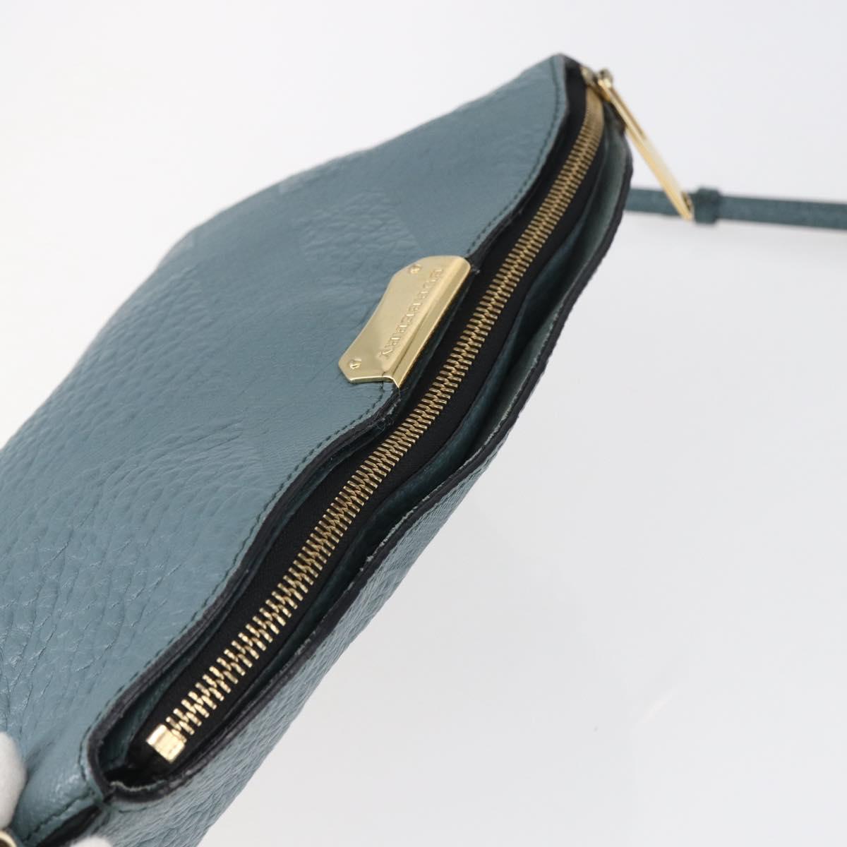 BURBERRY Shoulder Bag Leather Blue Auth BA6891