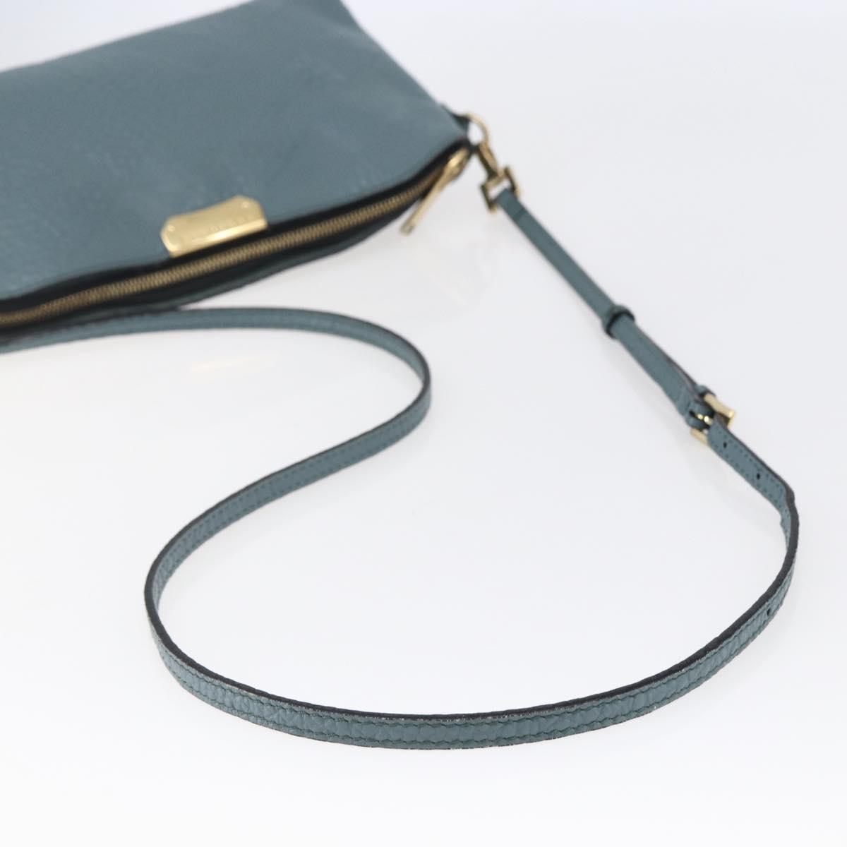 BURBERRY Shoulder Bag Leather Blue Auth BA6891
