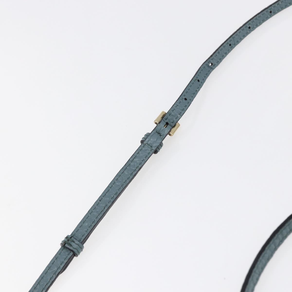 BURBERRY Shoulder Bag Leather Blue Auth BA6891