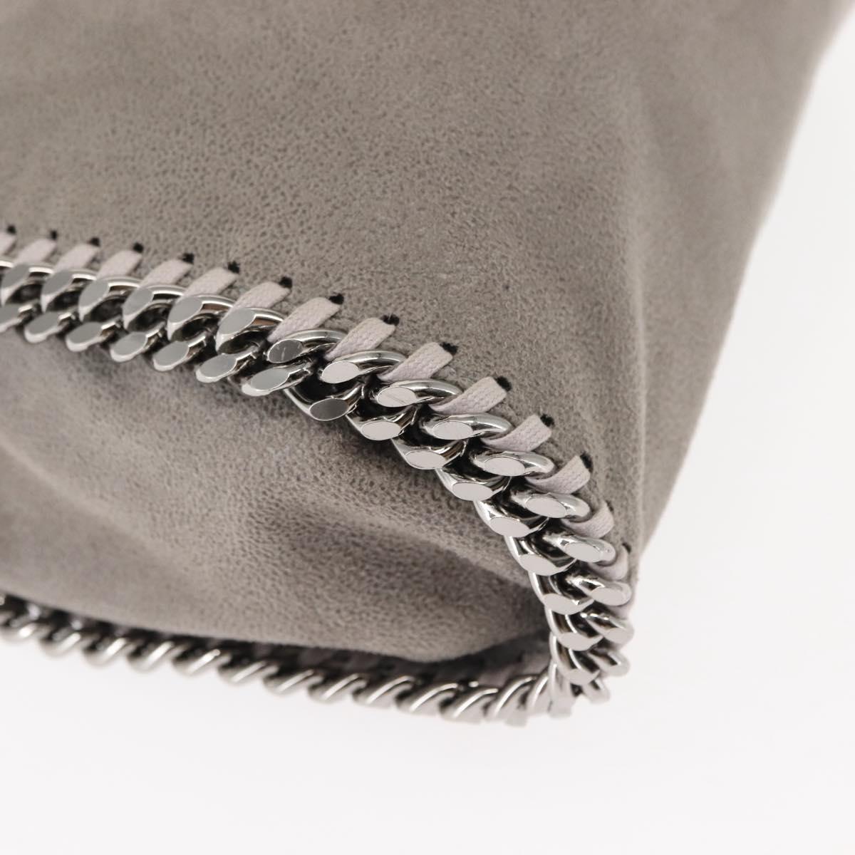 Stella MacCartney Falabella Chain Shoulder Bag polyester 2way Gray Auth BA6896