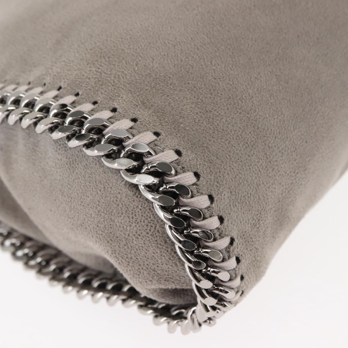 Stella MacCartney Falabella Chain Shoulder Bag polyester 2way Gray Auth BA6896