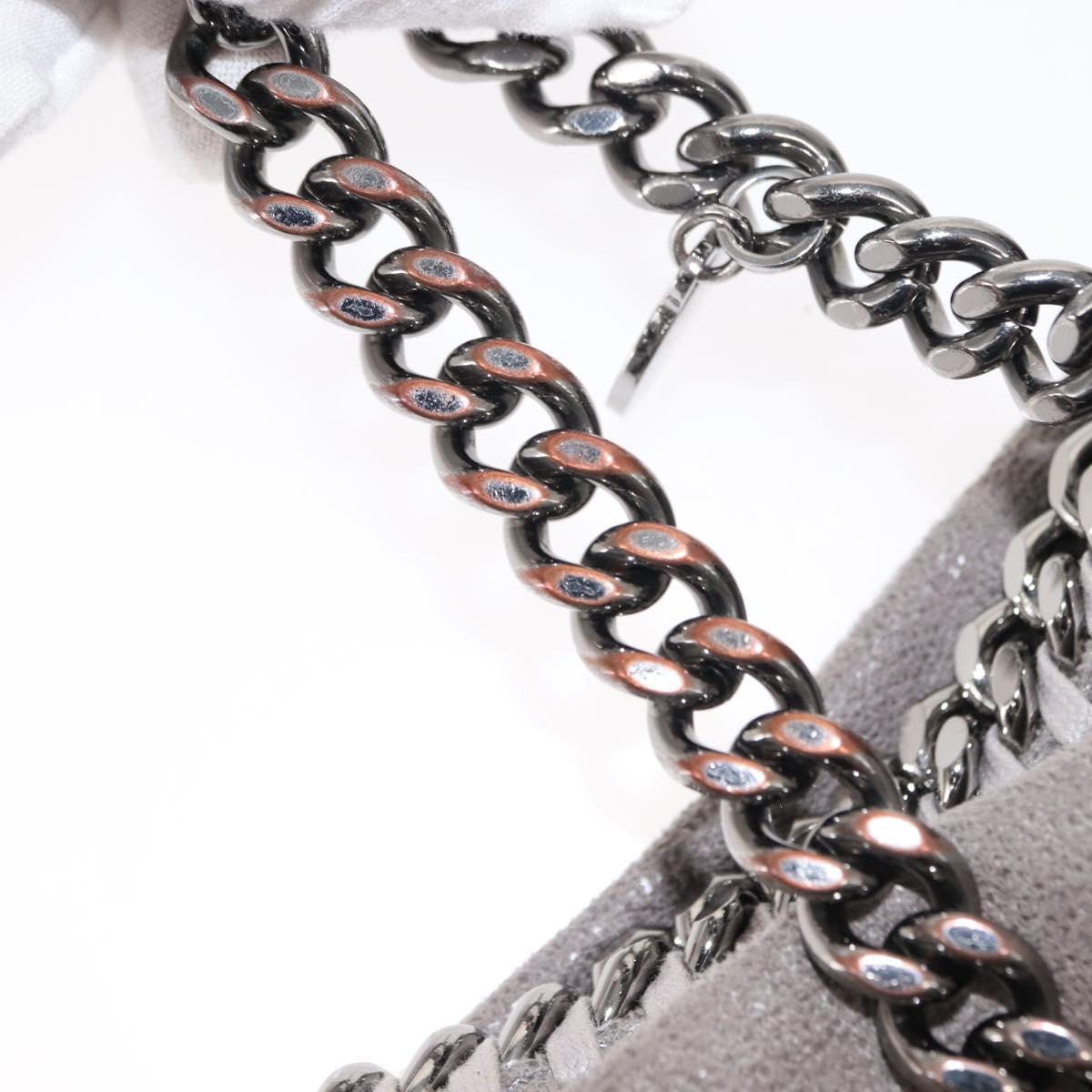 Stella MacCartney Falabella Chain Shoulder Bag polyester 2way Gray Auth BA6896