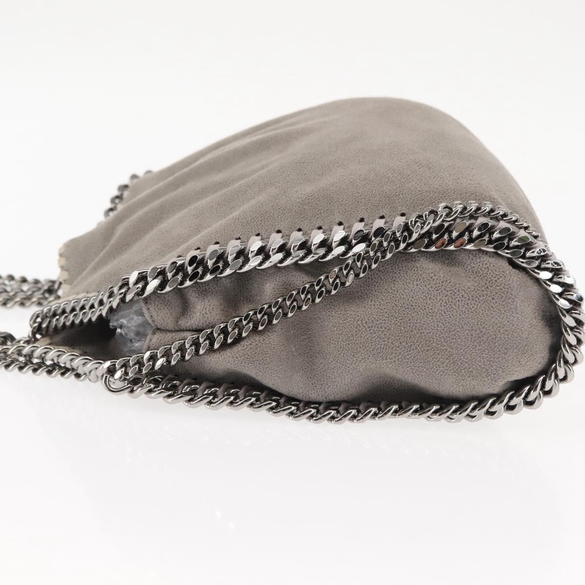 Stella MacCartney Falabella Chain Shoulder Bag polyester 2way Gray Auth BA6896