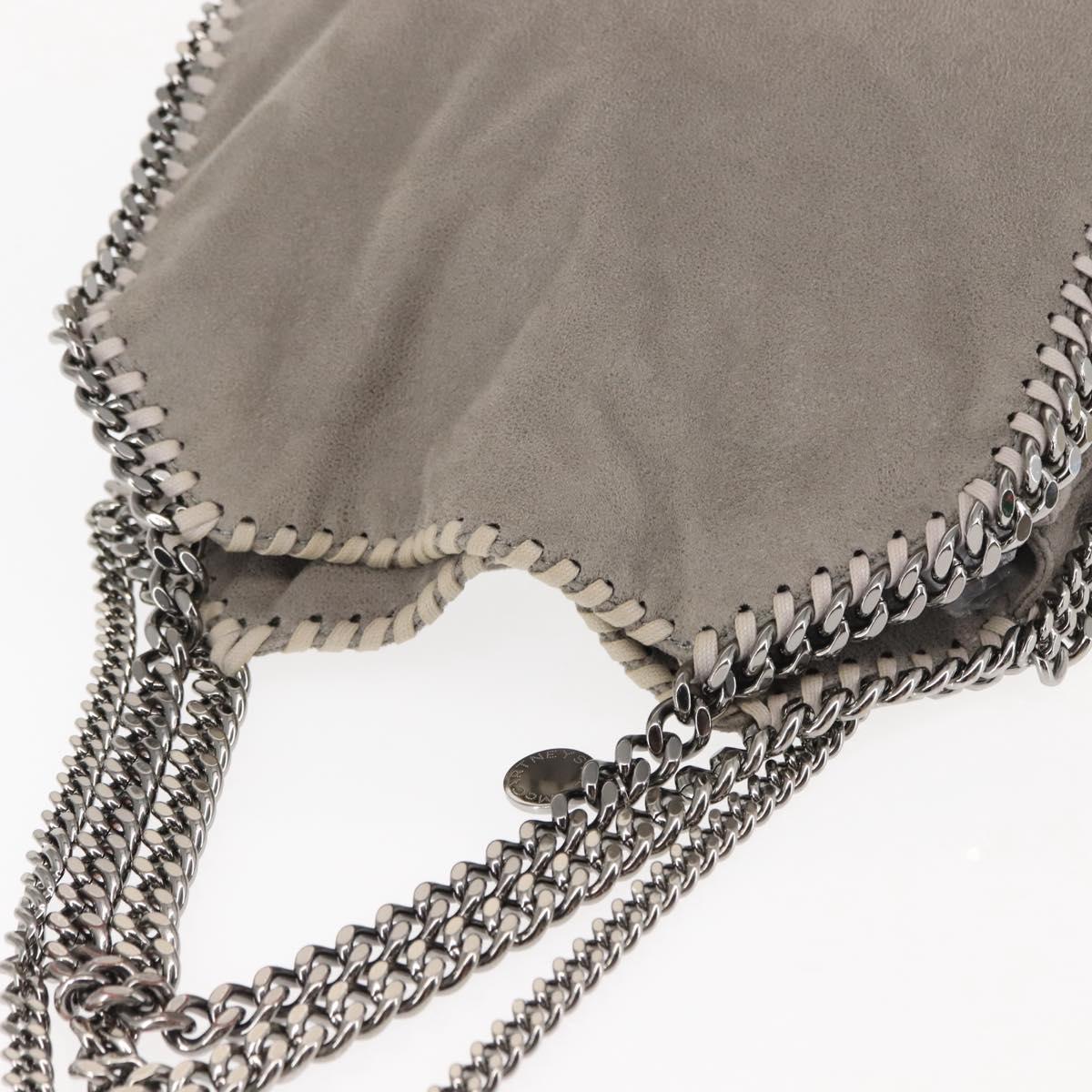 Stella MacCartney Falabella Chain Shoulder Bag polyester 2way Gray Auth BA6896