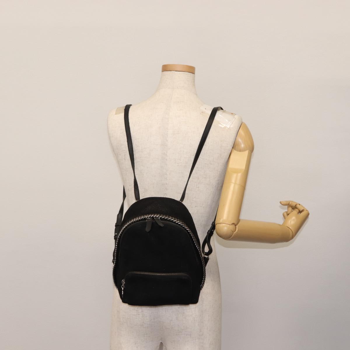 Stella MacCartney Falabella Backpack polyester Black Auth BA6897