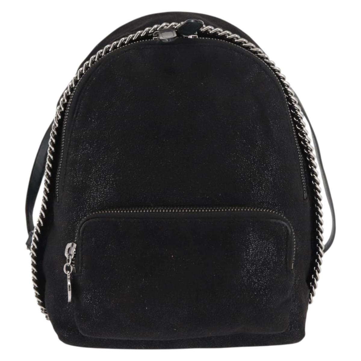 Stella MacCartney Falabella Backpack polyester Black Auth BA6897