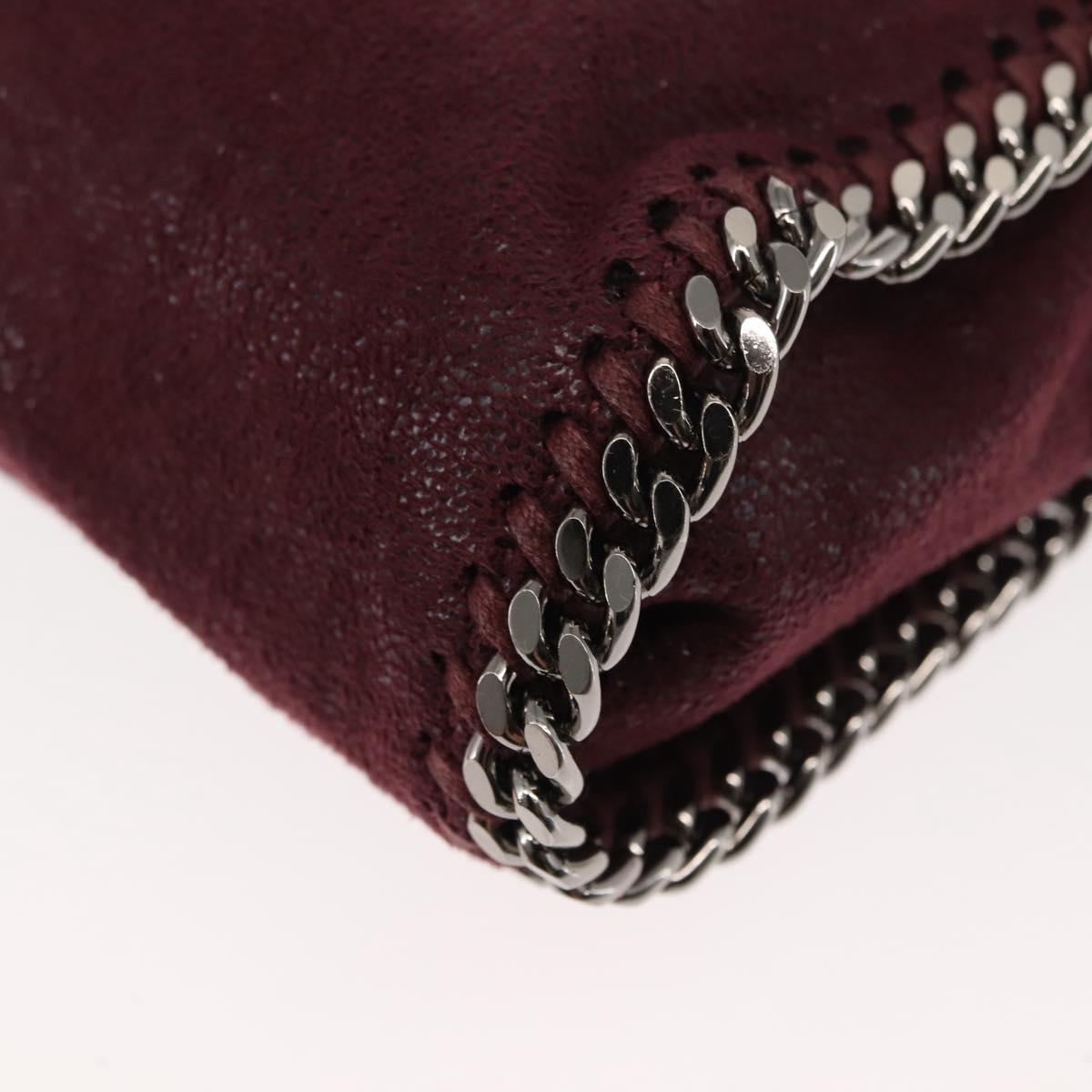 Stella MacCartney Falabella Chain Shoulder Bag polyester Bordeaux Auth BA6899