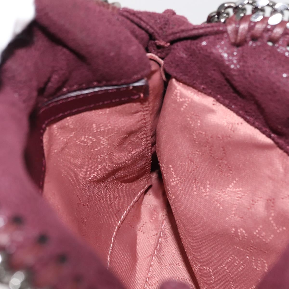 Stella MacCartney Falabella Chain Shoulder Bag polyester Bordeaux Auth BA6899