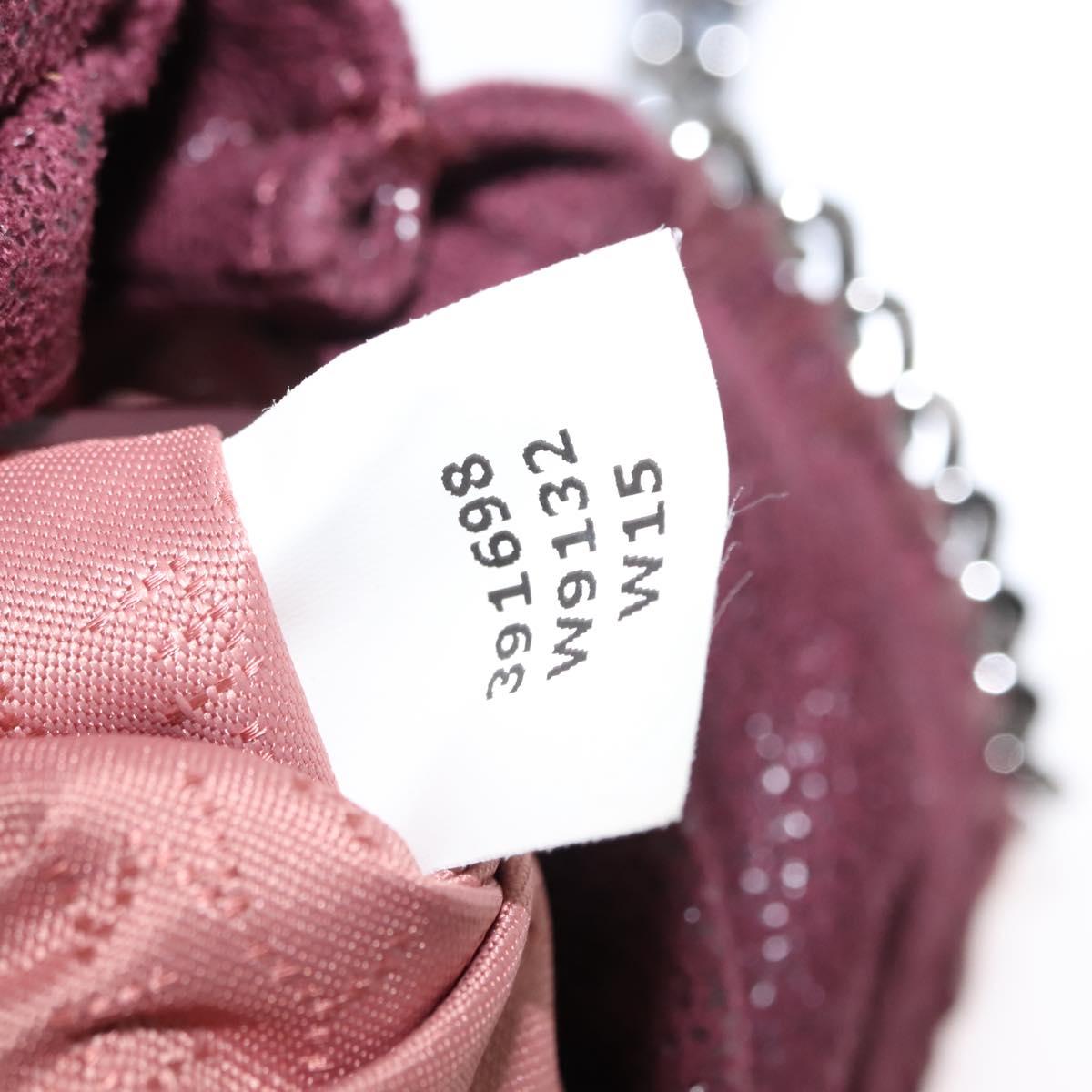 Stella MacCartney Falabella Chain Shoulder Bag polyester Bordeaux Auth BA6899