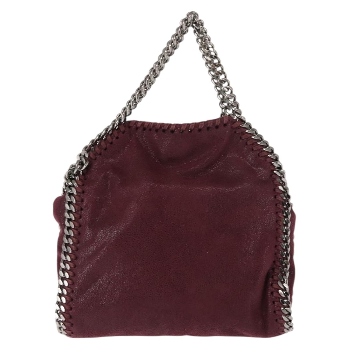 Stella MacCartney Falabella Chain Shoulder Bag polyester Bordeaux Auth BA6899