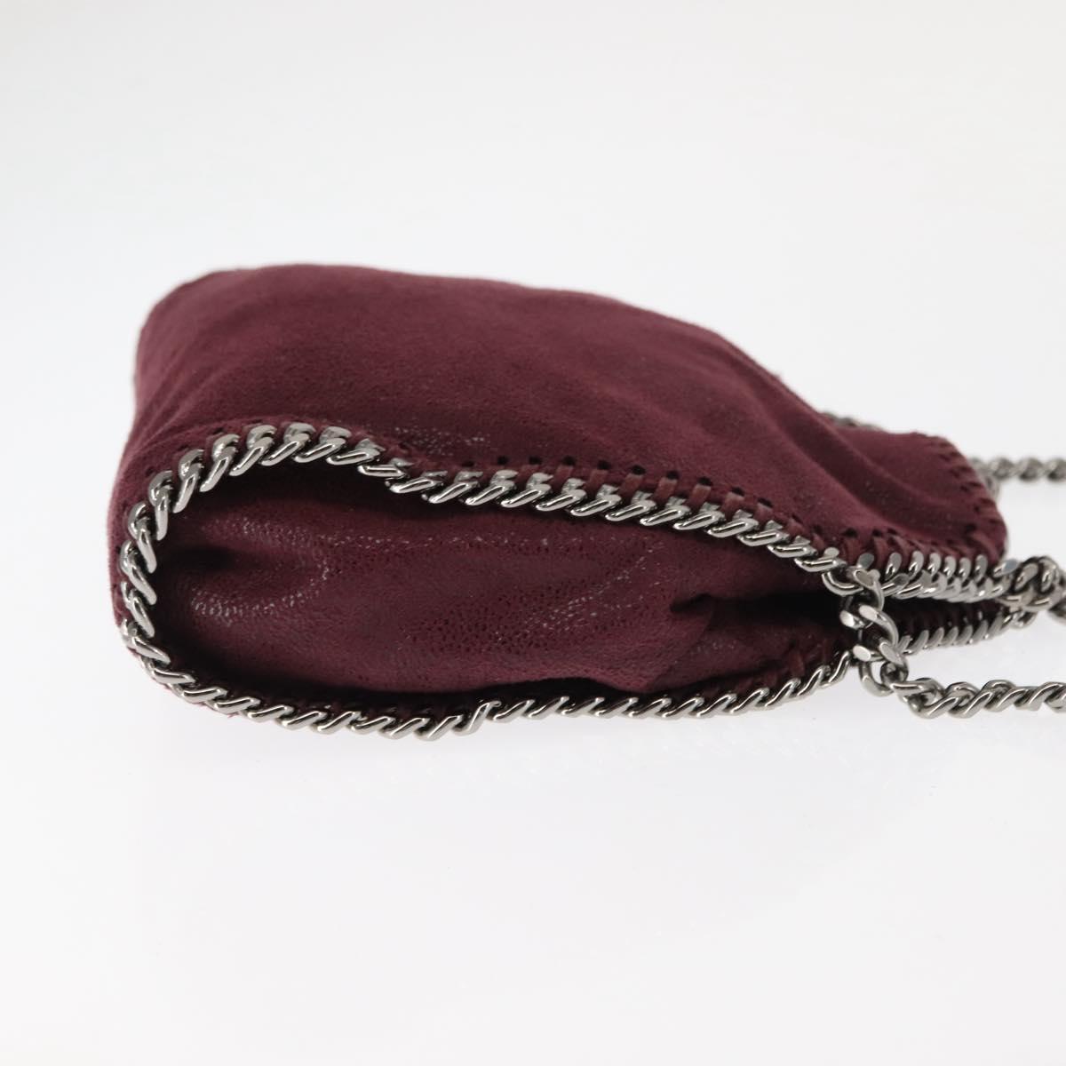 Stella MacCartney Falabella Chain Shoulder Bag polyester Bordeaux Auth BA6899