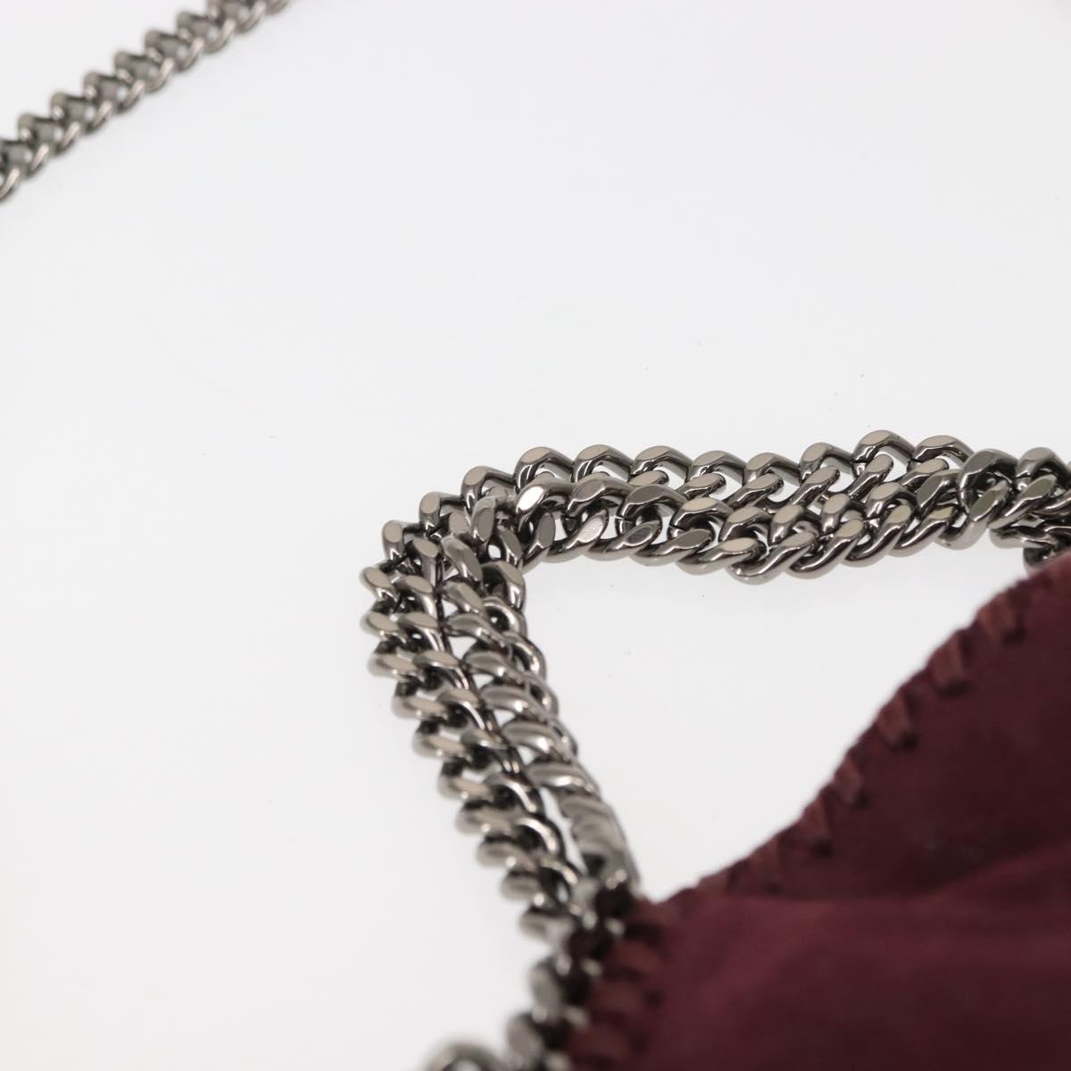 Stella MacCartney Falabella Chain Shoulder Bag polyester Bordeaux Auth BA6899