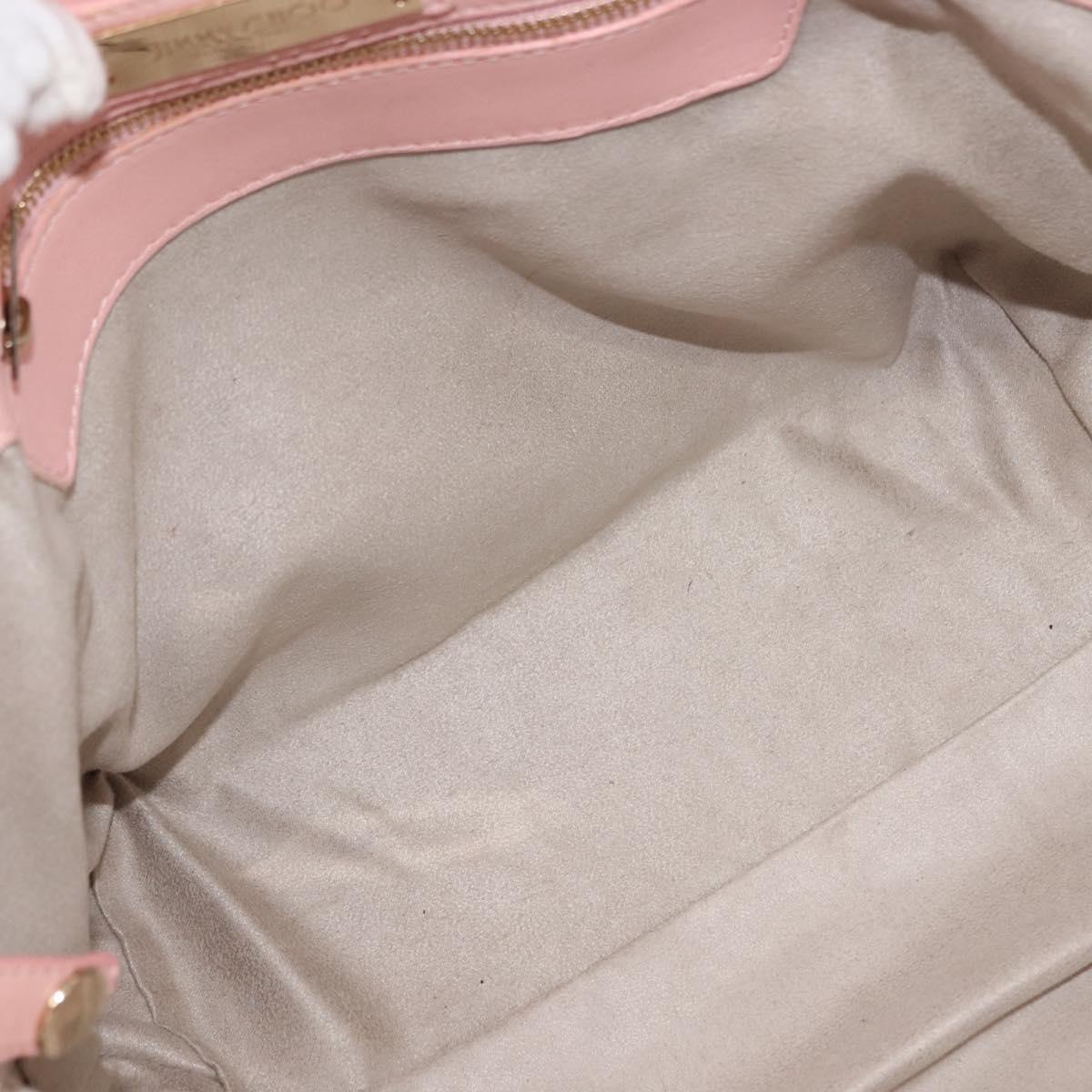 Jimmy Choo Studs Tote Bag Leather Pink Auth BA6901