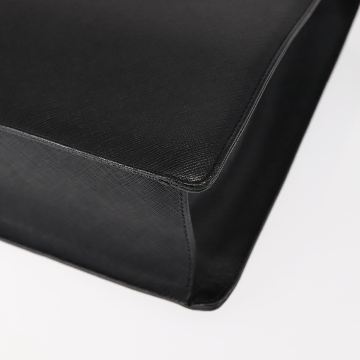 SAINT LAURENT Shoulder Bag Leather Black Auth ba6904