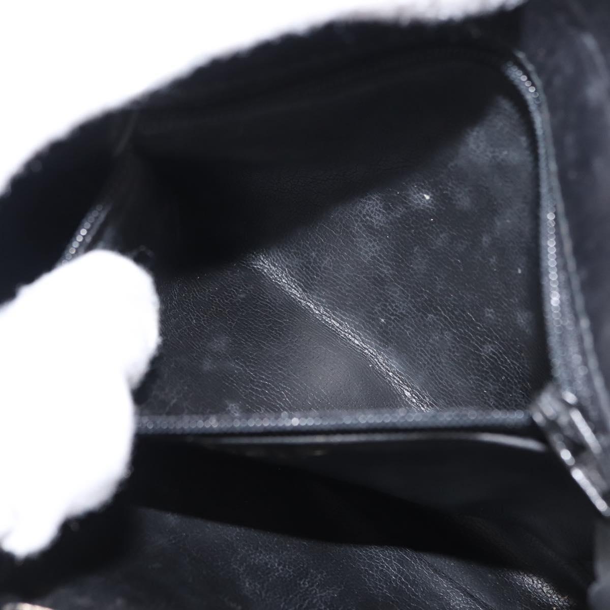 CHANEL Matelasse Waist Bag Lamb Skin Black Gold CC Auth BA6907